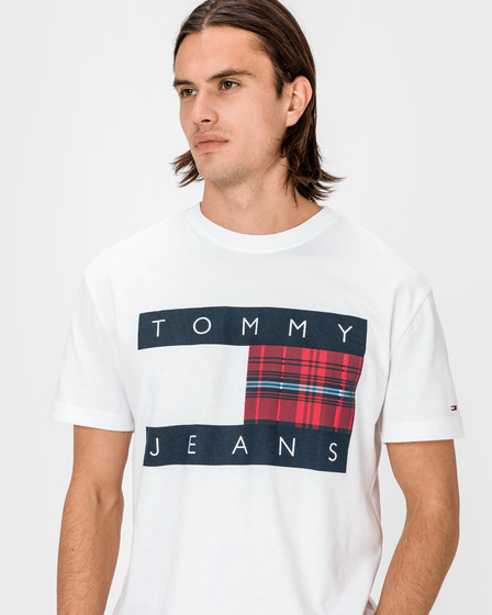 Tommy Jeans Plaid Centre Flag Koszulka