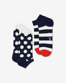 Happy Socks Big Dot Stripe Low 2-pack Skarpetki